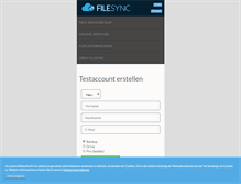 Tablet Screenshot of filesync.ch